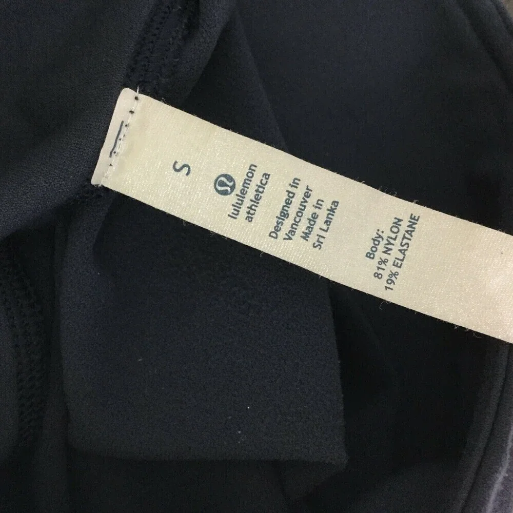 Lululemon Enlighten Crop seamless Yoga Activewear Stretch Blue Leggings Size Sm